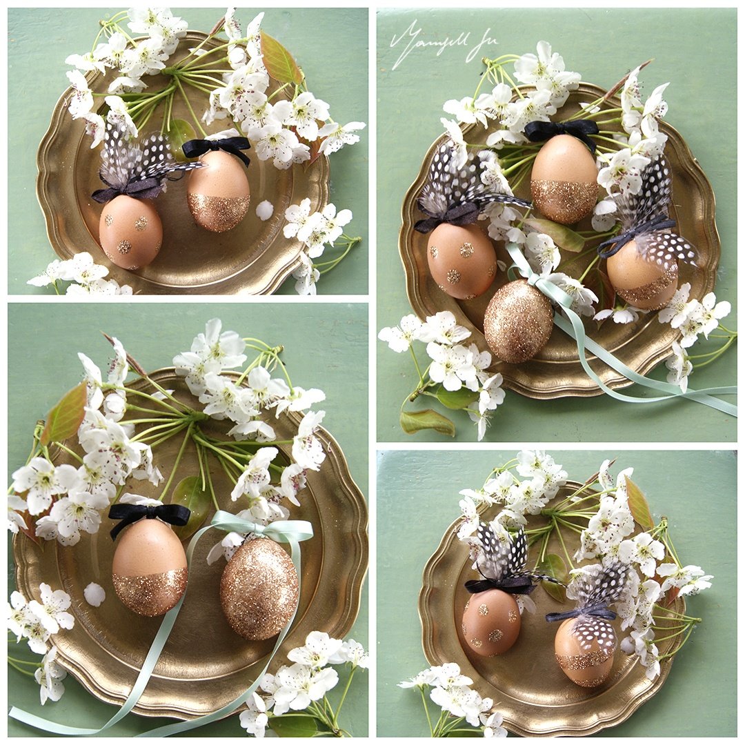 Glitter easter eggs, tutorial, gold glitter easter decor, Osterdekoration, Ostern Bastelideen, Basteln mit Kinder, Anleitung, Glitzer Ostereier, DIY Kids, Glamour Easter eggs, Luxus Osterfest, Ostereier dekorieren, goldene OStereier, schöne Bastelidee zu Ostern, einfaches Oster DIY, 