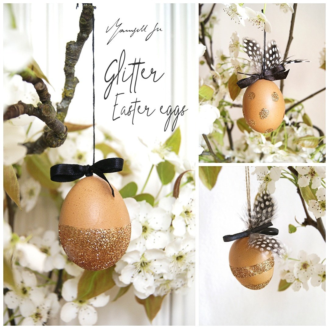 Glitter easter eggs, tutorial, gold glitter easter decor, Osterdekoration, Ostern Bastelideen, Basteln mit Kinder, Anleitung, Glitzer Ostereier, DIY Kids, Glamour Easter eggs, Luxus Osterfest, Ostereier dekorieren, goldene OStereier, schöne Bastelidee zu Ostern, einfaches Oster DIY, 