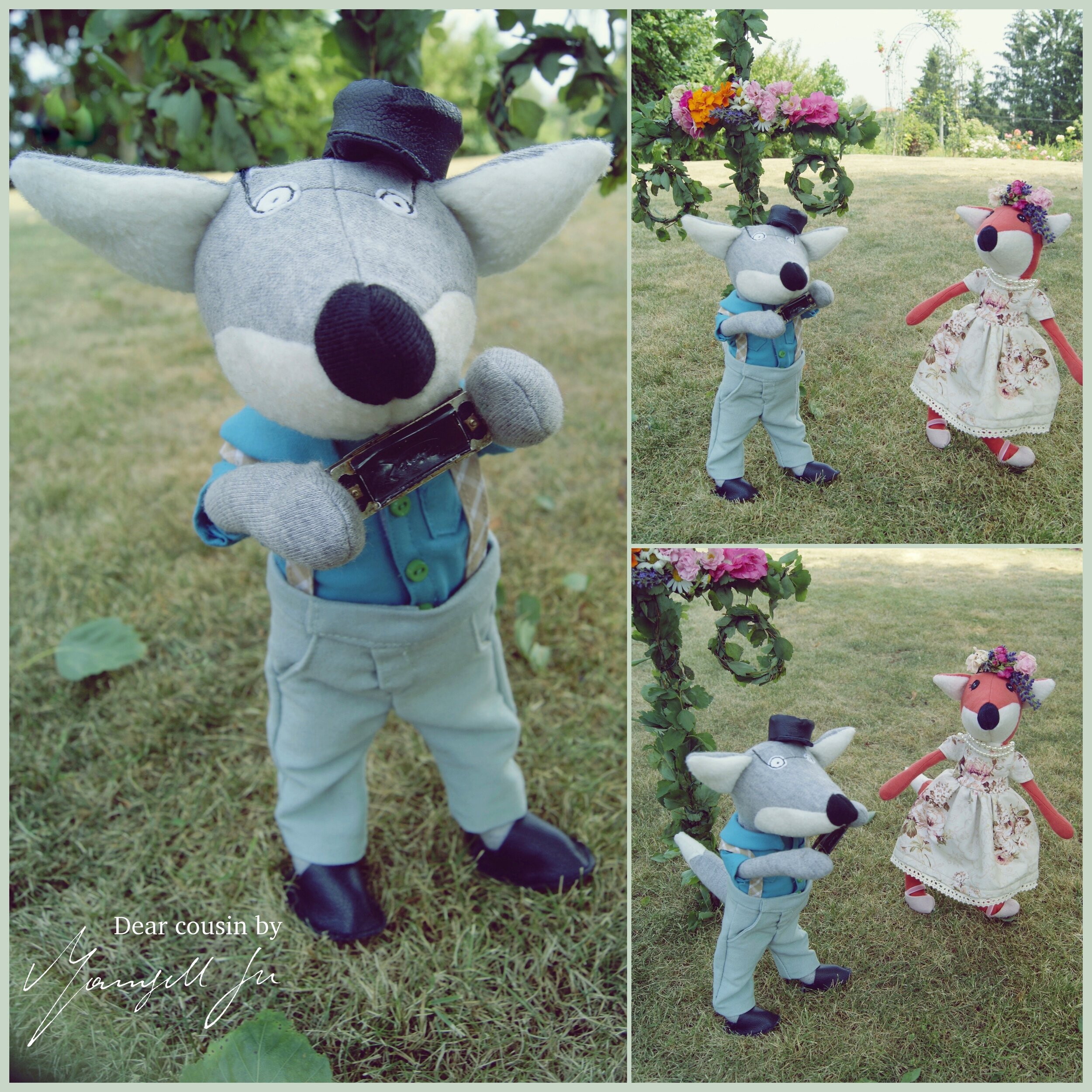 Dear Cousin dolls, Stoffpuppe, Fuchs Stoffpuppe, schwedischer Midsommar, Dear Cousin stories, Rag doll, fox doll, doll pattern, Mittsommer, Schnittmuster, Swedish Midsommar, schwedische Bräuche, schwedische Traditionen, Schweden Geschichten, Midsommarnachtsfeier, Mamsell Su, Schnittmuster Stoffpuppe, Fuchspuppe, Fuchs, Blumenkranz binden, Erdbeeren mit Schlagsahne, Wie feiert man Midsommar in Schweden, Tanz um den Maibaum