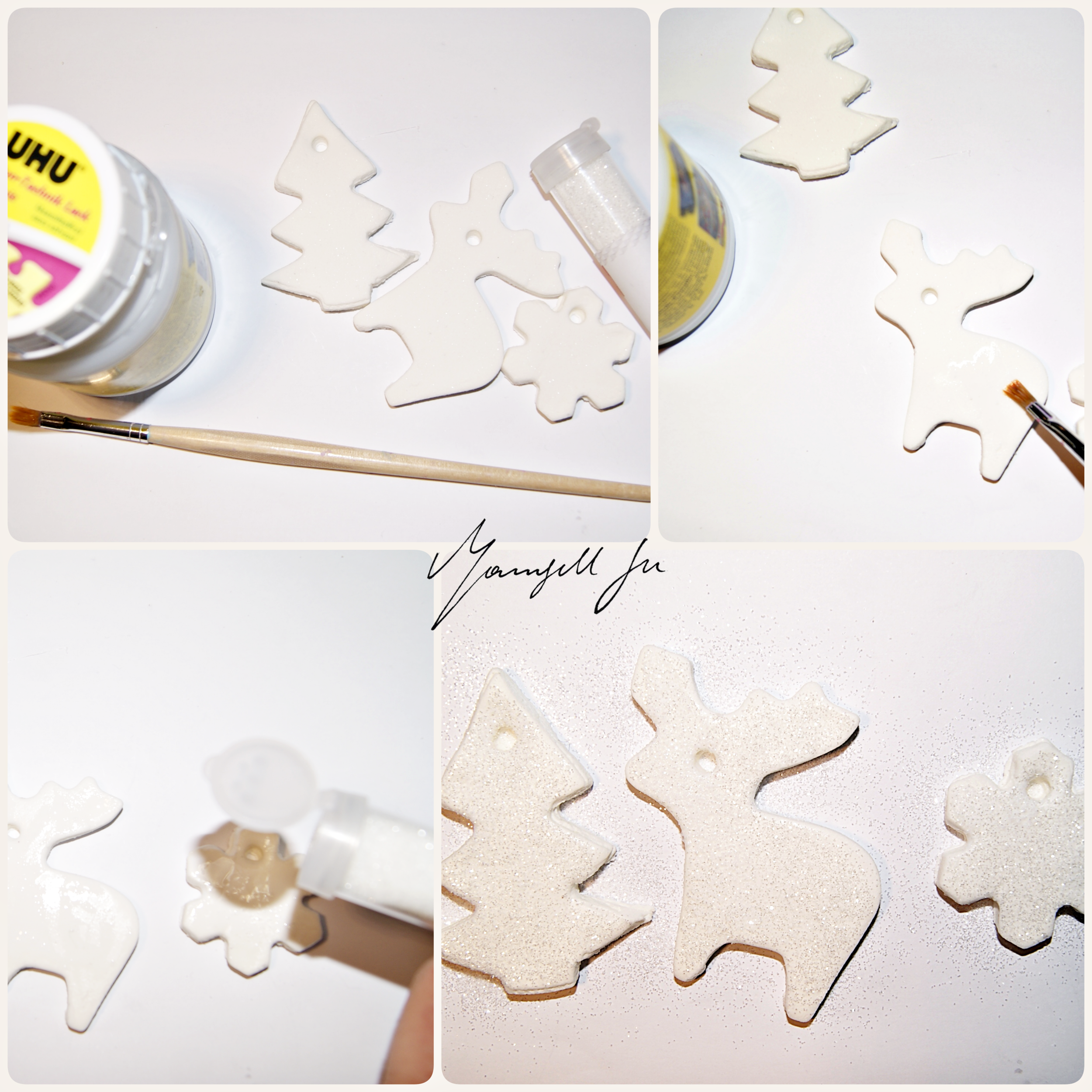 Glitzereicheln DIY, Eicheln mit Glitzer,  Tutorial, Anleitung, Geschenkanhänger, Weihnachten, basteln mit Kinder, Rentier aus Draht, Engel aus Draht, Cornstarch Anhänger, Weihnachtliche Ornamente aus Maisstärke, Ideen für weihnachtliche Geschenkanhänger, Geschenkdeko selber machen, weihnachtliche Geschenkanhänger aus Lebkuchen, DIY, Christmas gift DIY, Geschenkkarte besticken