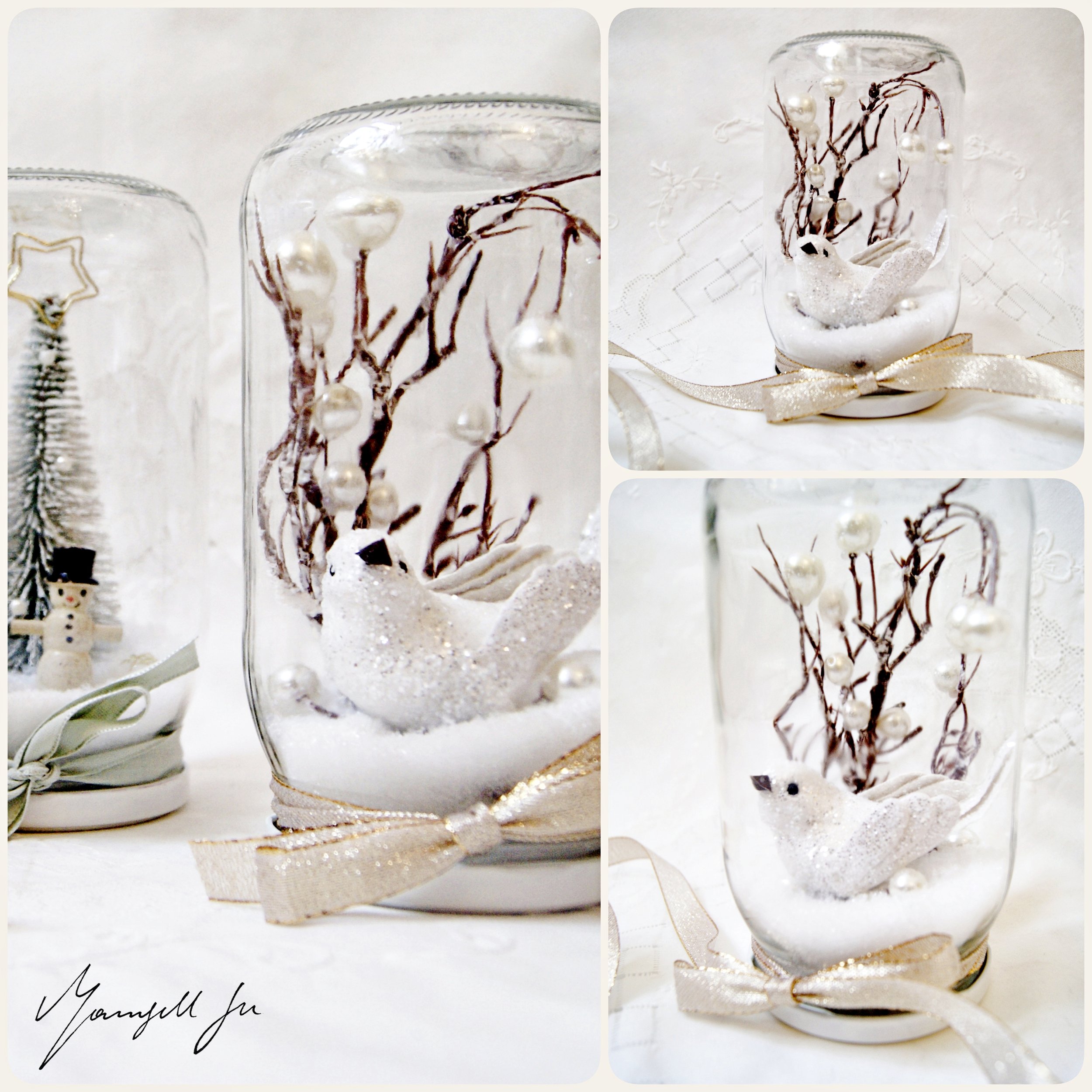 Winterlandschaft, Weihnachtsdeko DIY, Einmachglas DIY, Tutorial, Bastelanleitung, Christmas in a bubble, Weihnachten im Gläschen, Schneekugel selbermachen, Reh, Weihnachtsmann, Schneevogel, Christmasdecor DIY, easy christmas DIY, einfaches Weihnachts DIY, Schneekugel basteln, Basteln mit Kindern, Vintage Schneekugel, Vintage Weihnachtsdeko