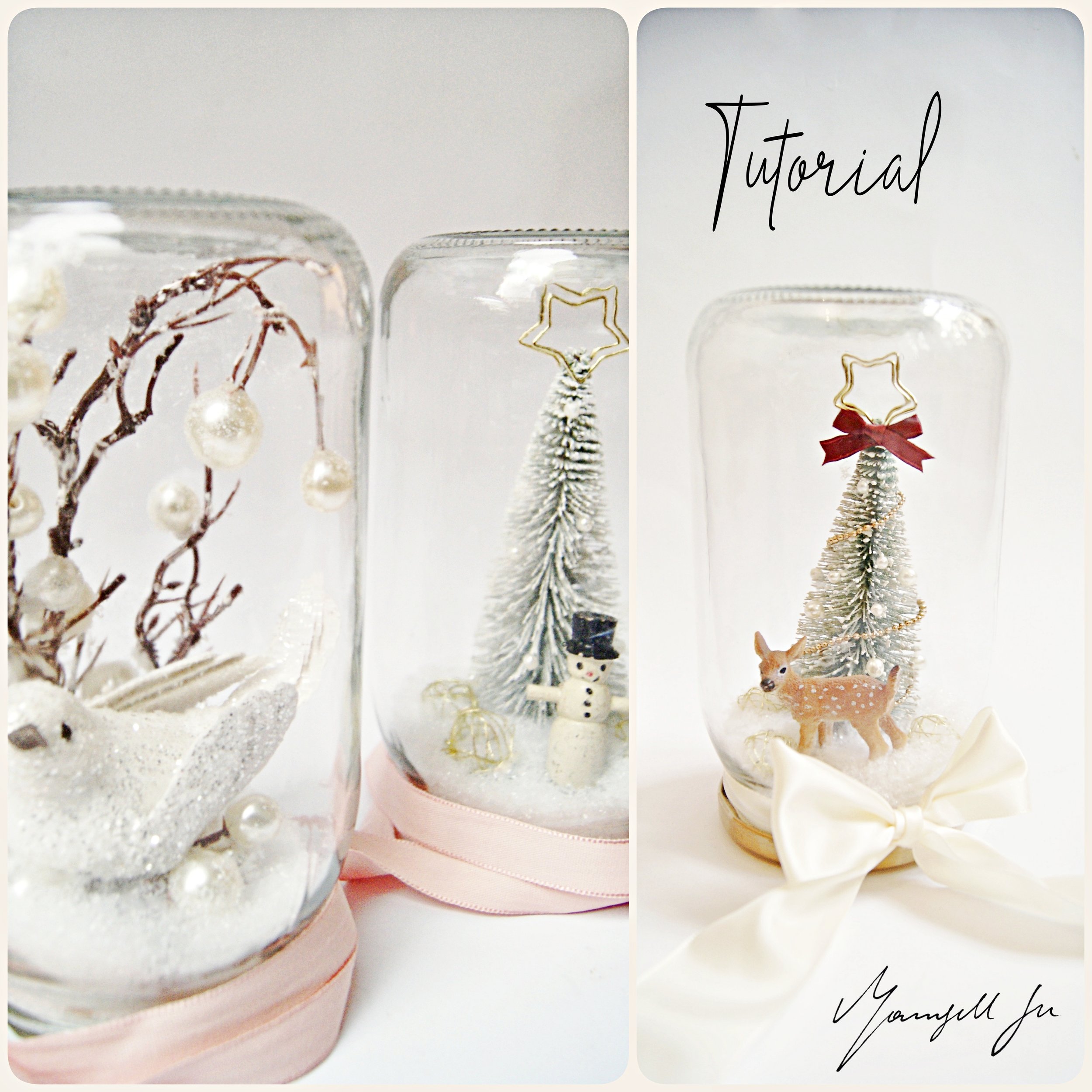 Winterlandschaft, Weihnachtsdeko DIY, Einmachglas DIY, Tutorial, Bastelanleitung, Christmas in a bubble, Weihnachten im Gläschen, Schneekugel selbermachen, Reh, Weihnachtsmann, Schneevogel, Christmasdecor DIY, easy christmas DIY, einfaches Weihnachts DIY, Schneekugel basteln, Basteln mit Kindern, Vintage Schneekugel, Vintage Weihnachtsdeko