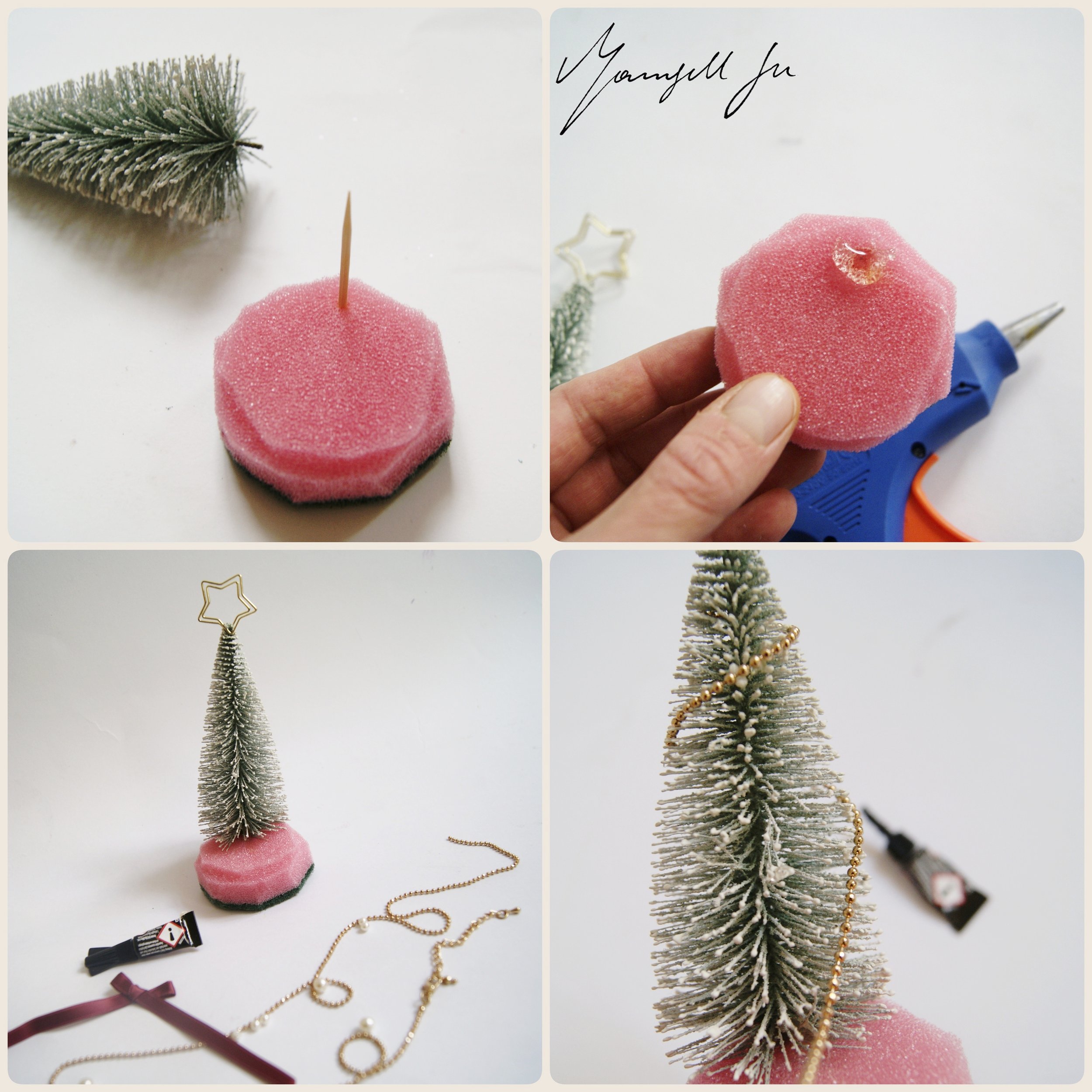 Winterlandschaft im Einmachglas DIY Tutorial Christmas in a bubble Weihnachten im Gläschen Schneekugel selbermachen Reh Weihnachtsmann Schneevogel