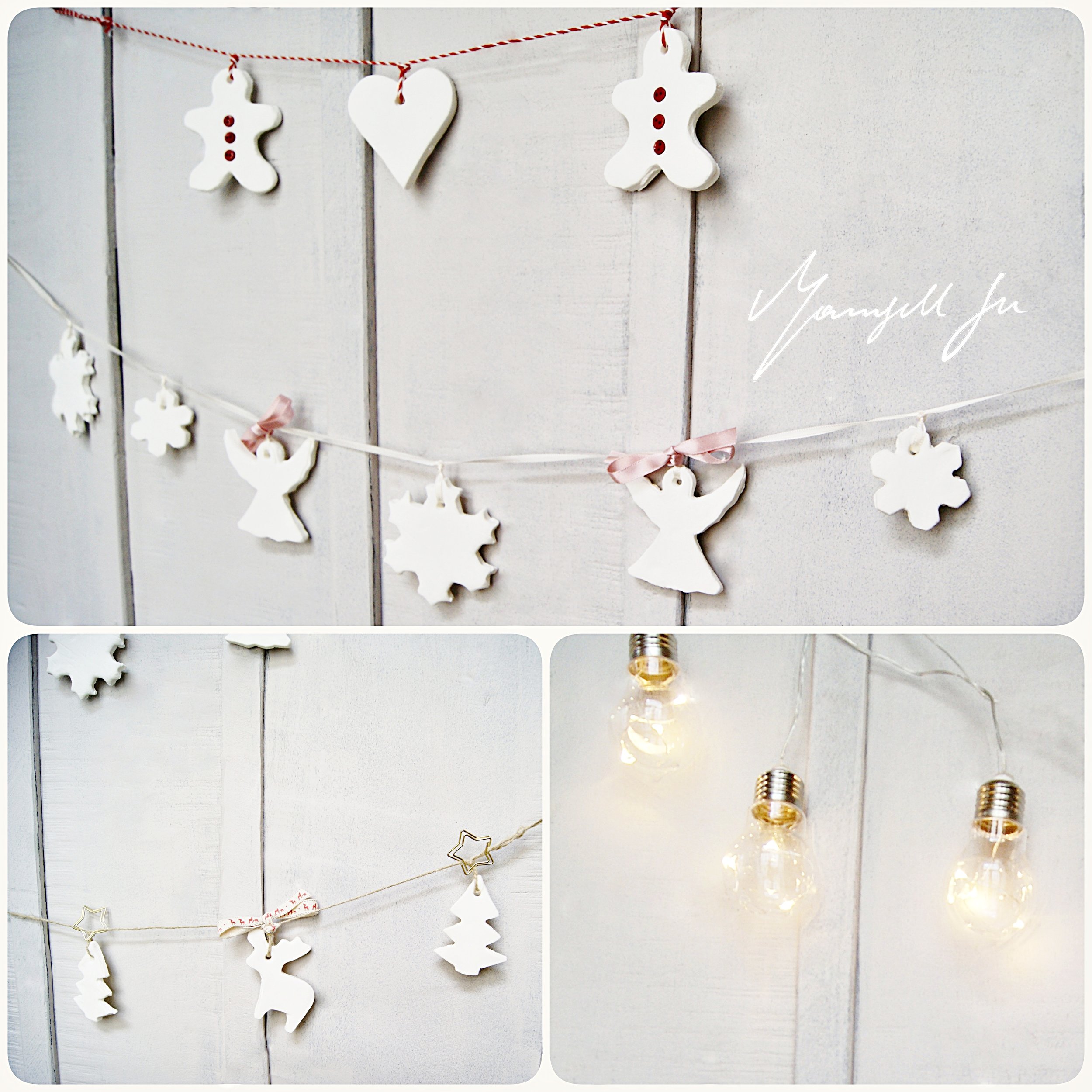 weisse Weihnachtsornamente DIY, Teig aus Maisstärke, cornstarch ornaments, tutorial, Anleitung, Weihnachtsdeko selber machen, weisse Glitzerornamente, Basteln mit Kindern, Teig ausstechen, easy DIY, einfache Bastelidee, Weihnachtsfiguren ausstechebn, Teig aus Maisstärke