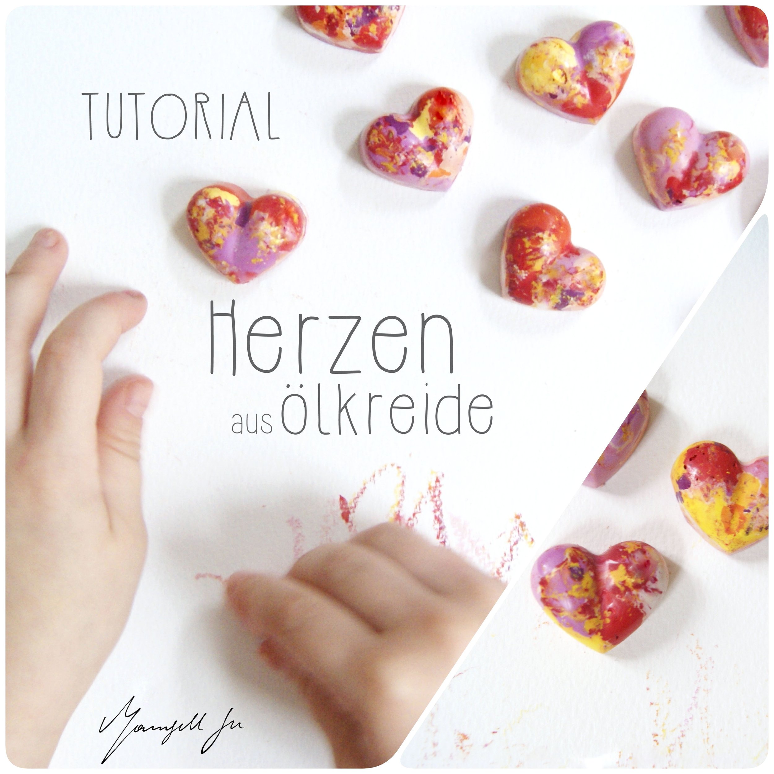 Herz aus Ölkreide, Valentinstag DIY, Tutorial, Anleitung, Kinder DIY, Basteln mit Kindern, Ölkreide schmelzen lassen, Valentinstagsgeschenk, Kids DIY, Hearts out of oil chalks, Valentines Day DIY, easy DIY, Rubys und Irmas Studio