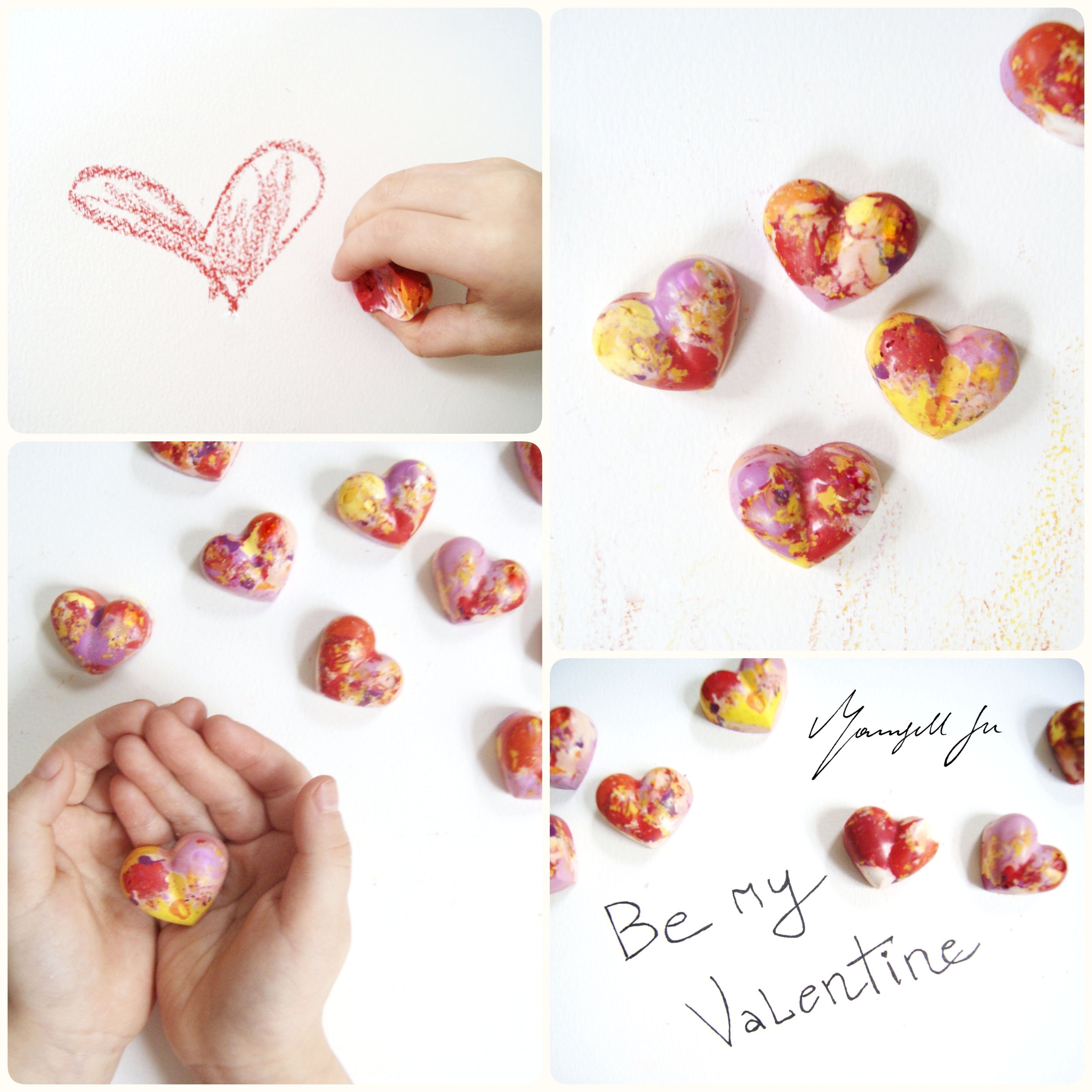 Herz aus Ölkreide, Valentinstag DIY, Tutorial, Anleitung, Kinder DIY, Basteln mit Kindern, Ölkreide schmelzen lassen, Valentinstagsgeschenk, Kids DIY, Hearts out of oil chalks, Valentines Day DIY, easy DIY, Rubys und Irmas Studio