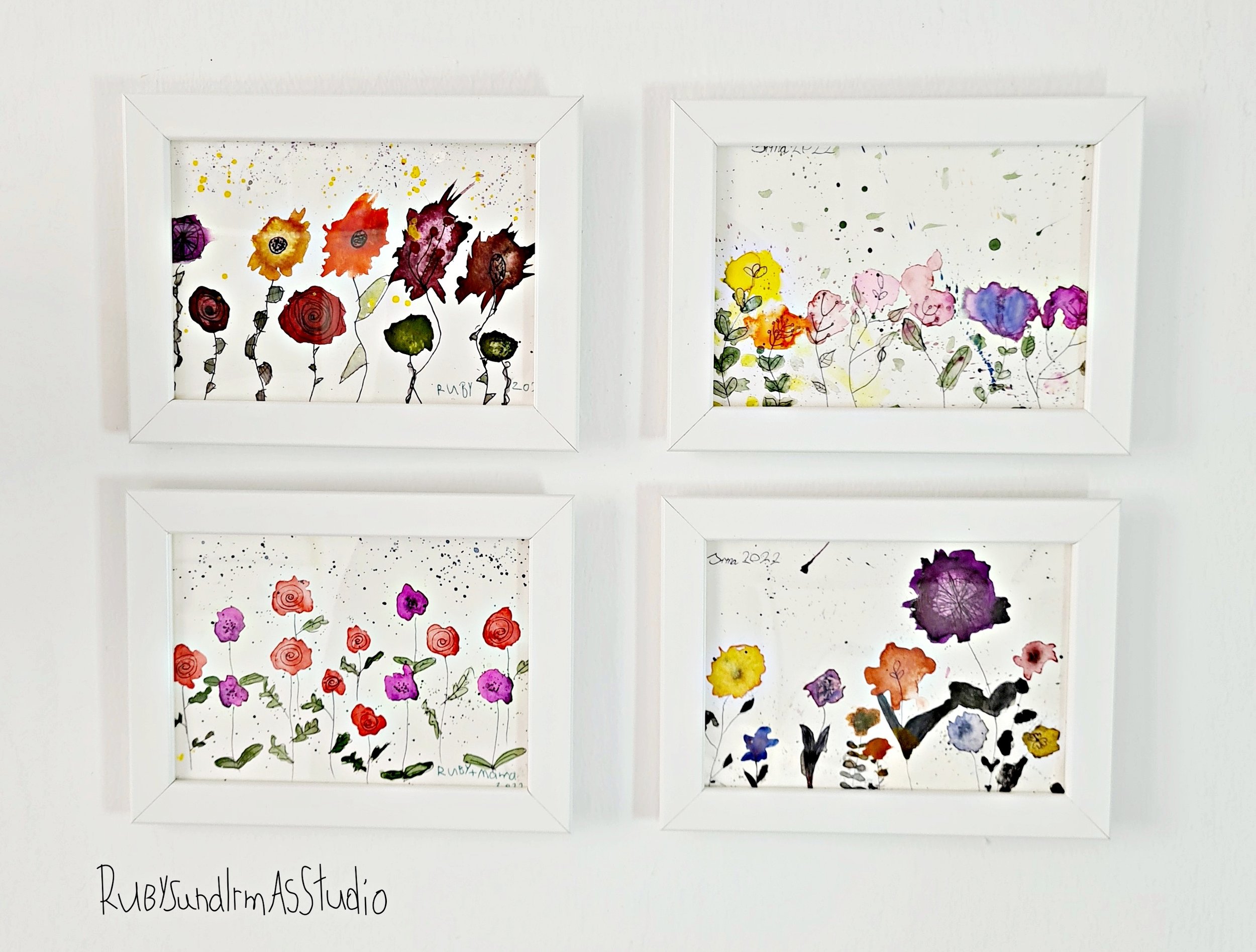 Aquarell, Wildblumen malen, paint wildflowers, meadow, Blumenwiese, tutorial, Anleitung, Kids DIY, Basteln mit Kinder, Bastelanleitung für Kinder, Maltutorial, Aquarellmalerei einfach erklärt, Blumen malen, Kinderkunst, Kids art, children art, Rubys und Irmas Studio, Naturschutz, geschützte Pflanzen, Bienen, Blumen für Frieden