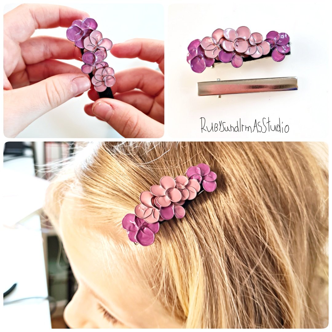 wire flower DIY, tutorial, Bastelanleitung, DIY Kids, Basteln mit Kindern, Rubys und Irmas Studio, Blumen aus Nagellack, selber machen, Anleitung Drahtblumen, Drahtkunst, Blumen aus Draht formen, Blumen Haarspange basteln, kinderleicht, Kinderkunst, nailpolish flower, Haarspange aus Drahtblumen