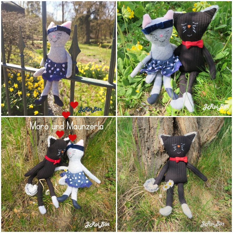 Probenähen Stoffpuppe, Stoffpuppe "Miss Kitten", Dear cousin dolls, Stoffkatze, Mamsell Su, cloth doll, doll cat, test sewing, doll sewing pattern, doll pattern, Schnittmuster und Nähanleitung, pdf-Schnittmuster, Stoffpuppe selber nähen, JRoiBär