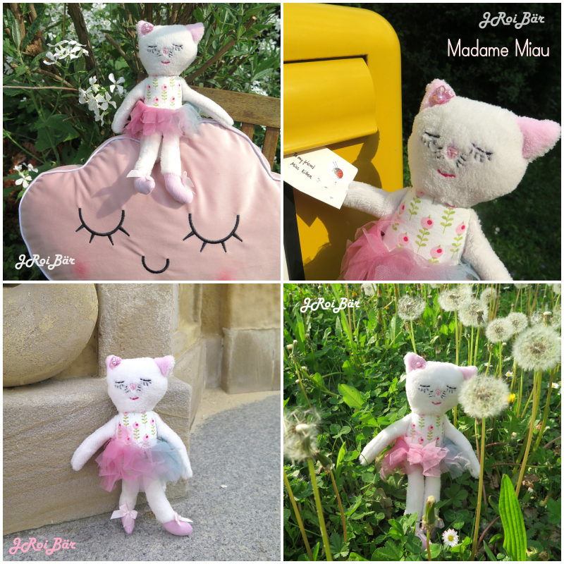 Probenähen Stoffpuppe, Stoffpuppe "Miss Kitten", Dear cousin dolls, Stoffkatze, Mamsell Su, cloth doll, doll cat, test sewing, doll sewing pattern, doll pattern, Schnittmuster und Nähanleitung, pdf-Schnittmuster, Stoffpuppe selber nähen, JRoiBär