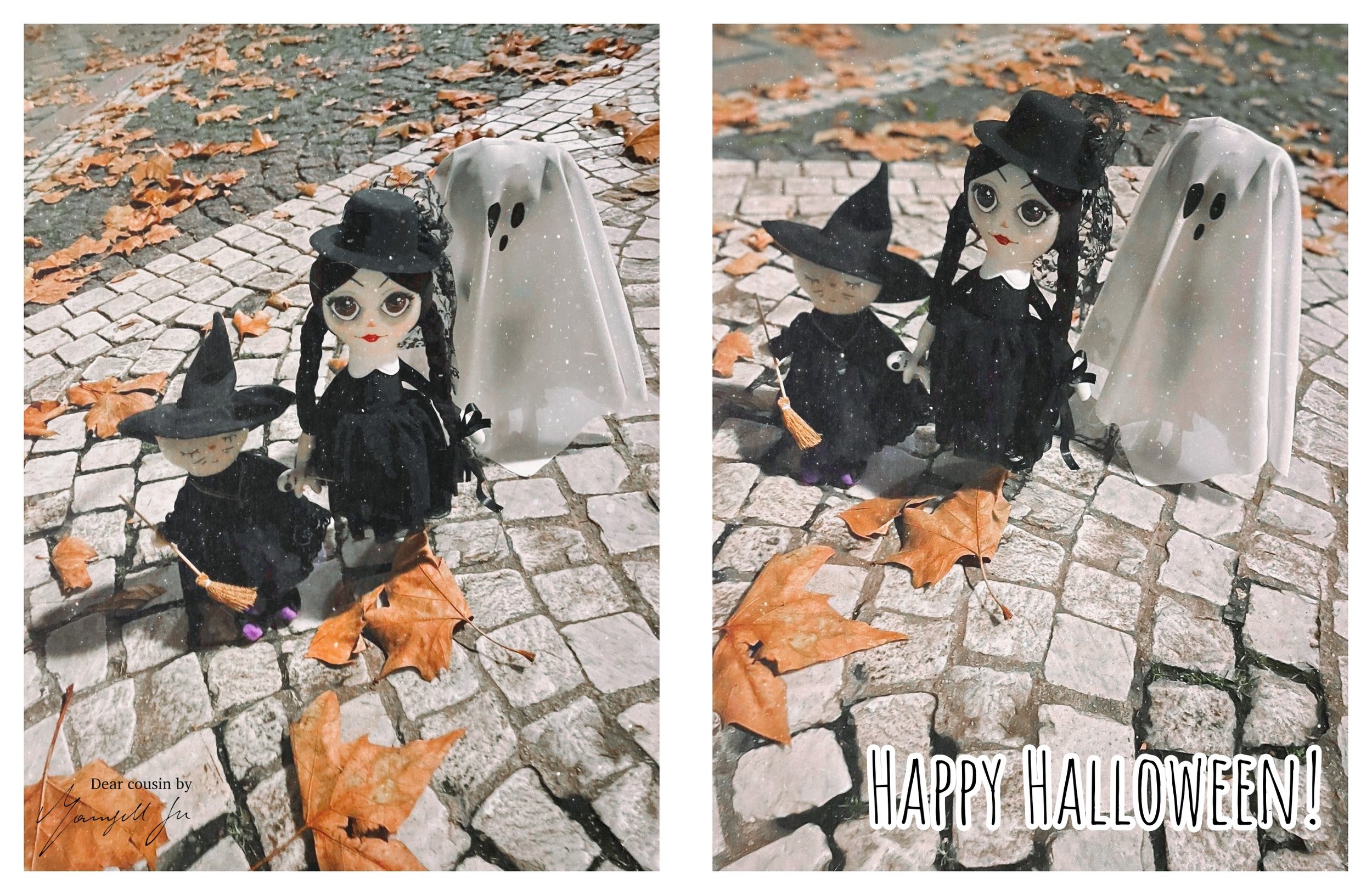 Gothic doll, The wicked witch, ghost doll, Halloween doll, rag doll, cloth doll, Halloween Stoffpuppe, gruselige Puppe, Schnittmuster, sewing pattern, dear cousin stories, dear cousin dolls, Mamsell Su, Sixten, Anneli, Miss Kitten, Halloween Kostüme, costumes, creepy dolls, Jack the lantern, witch doll, Hexenpuppe, Geisterpuppe, gothic Puppe