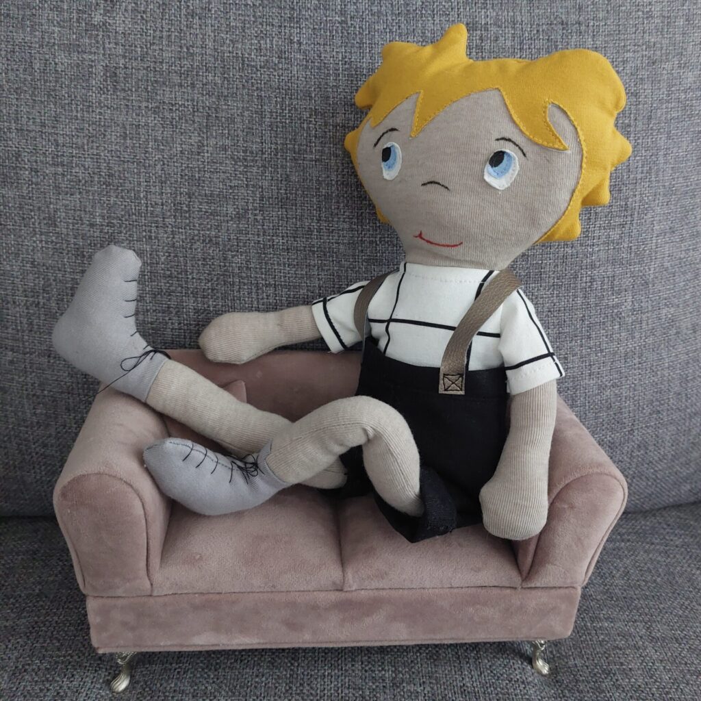 Probenähen, Stoffpuppen, Mamsell Su, Schnittmuster, Nähanleitung, Dear cousin dolls, Puppenjunge nähen