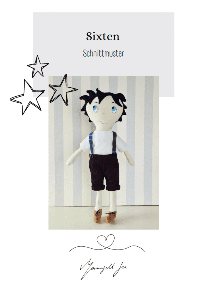 Puppenjunge, Sixten, Stoffpuppen, Mamsell Su, Schnittmuster, Nähanleitung, Dear cousin dolls