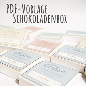 PDF-Bastelvorlage Schokoladenbox