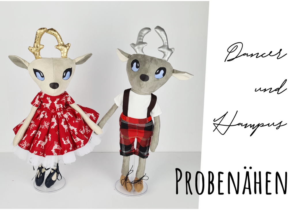 Probenähen Stoffpuppe, Puppe, Stoffpuppe, Rentier, Hampus, Dancer, Dear cousin dolls, Mamsell Su, cloth doll, test sewing, doll sewing pattern, doll pattern, doll boy, Schnittmuster und Nähanleitung, Rentierpuppe, pdf-Schnittmuster, Stoffpuppe selber nähen, Schnittmuster, Nähanleitung, Weihnachtspuppe, Weihnachten, Geschenk selber nähen
