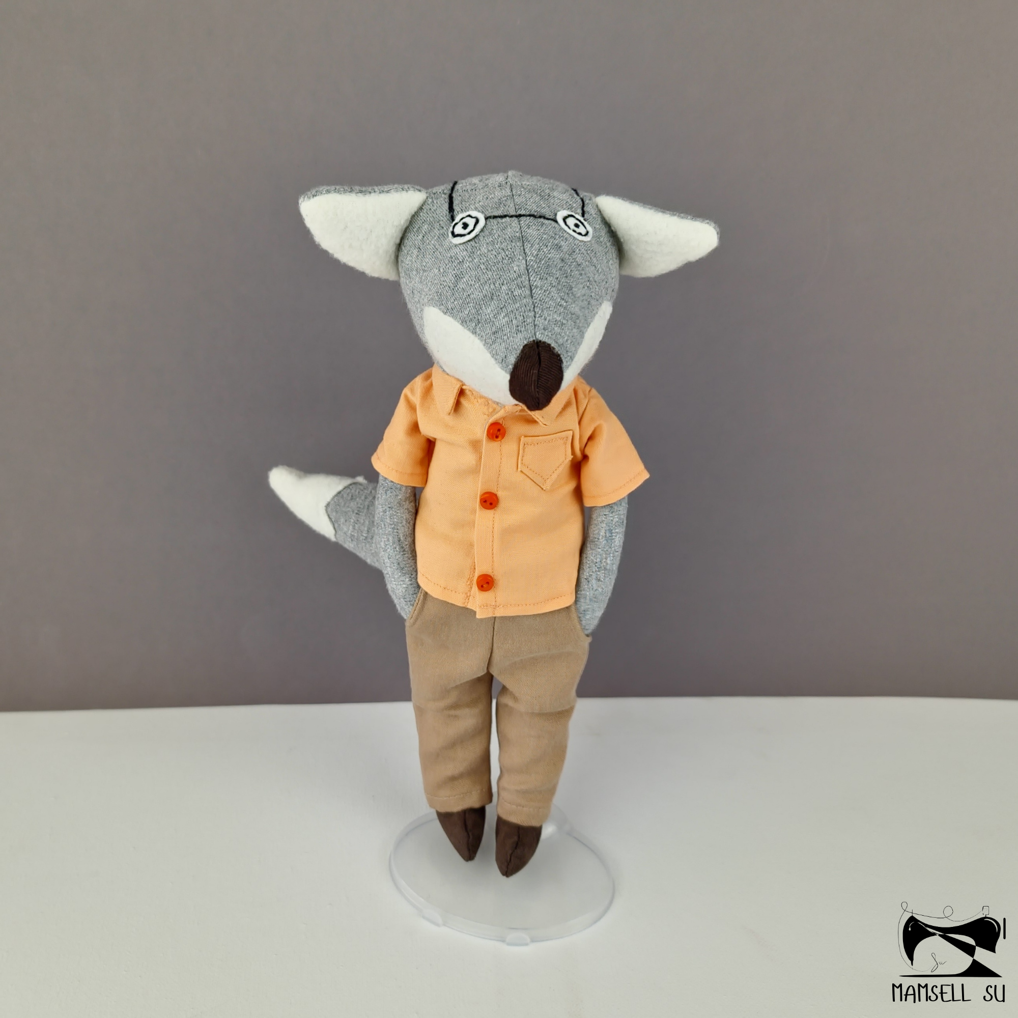Schnittmuster und Nähanleitung, Mamsell Su, Dear Cousin Dolls, Fuchspuppen, Stoffpuppe, Füchse, Waldtiere nähen, Oma und Opa Fuchs, Stoffpuppe Fuchs
